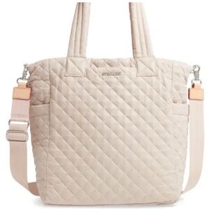 The MZ Wallace Max II Tote Bag in Mushroom. Pre Owned - well loved w/ strap